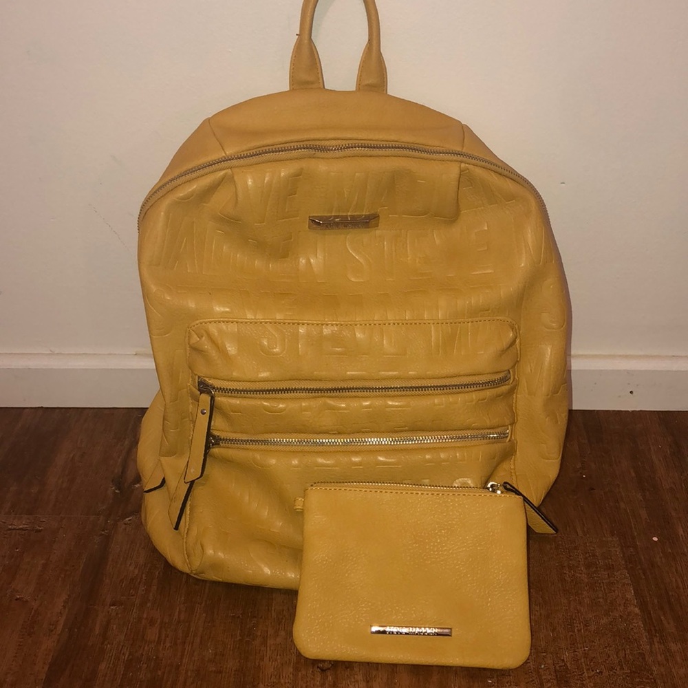 Yellow Steve Madden backpack bundle